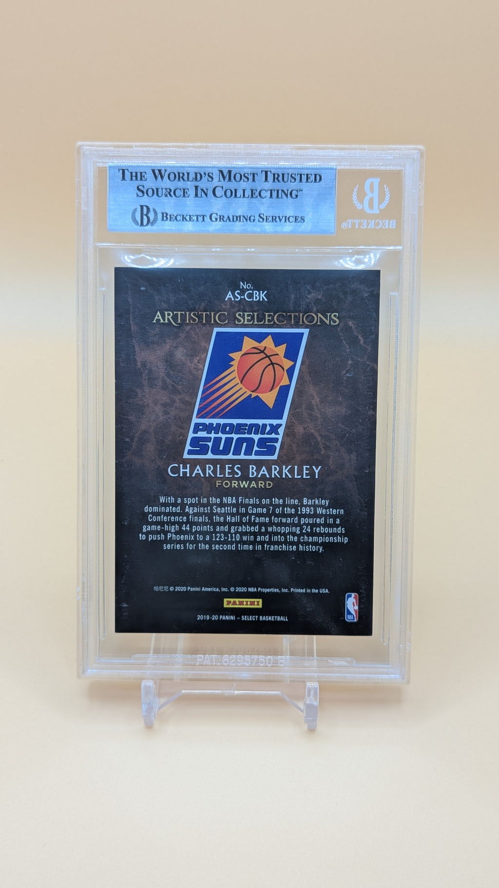 2019-2020 Select Artistic Selections Charles Barkley SSP - Beckett - 8.5