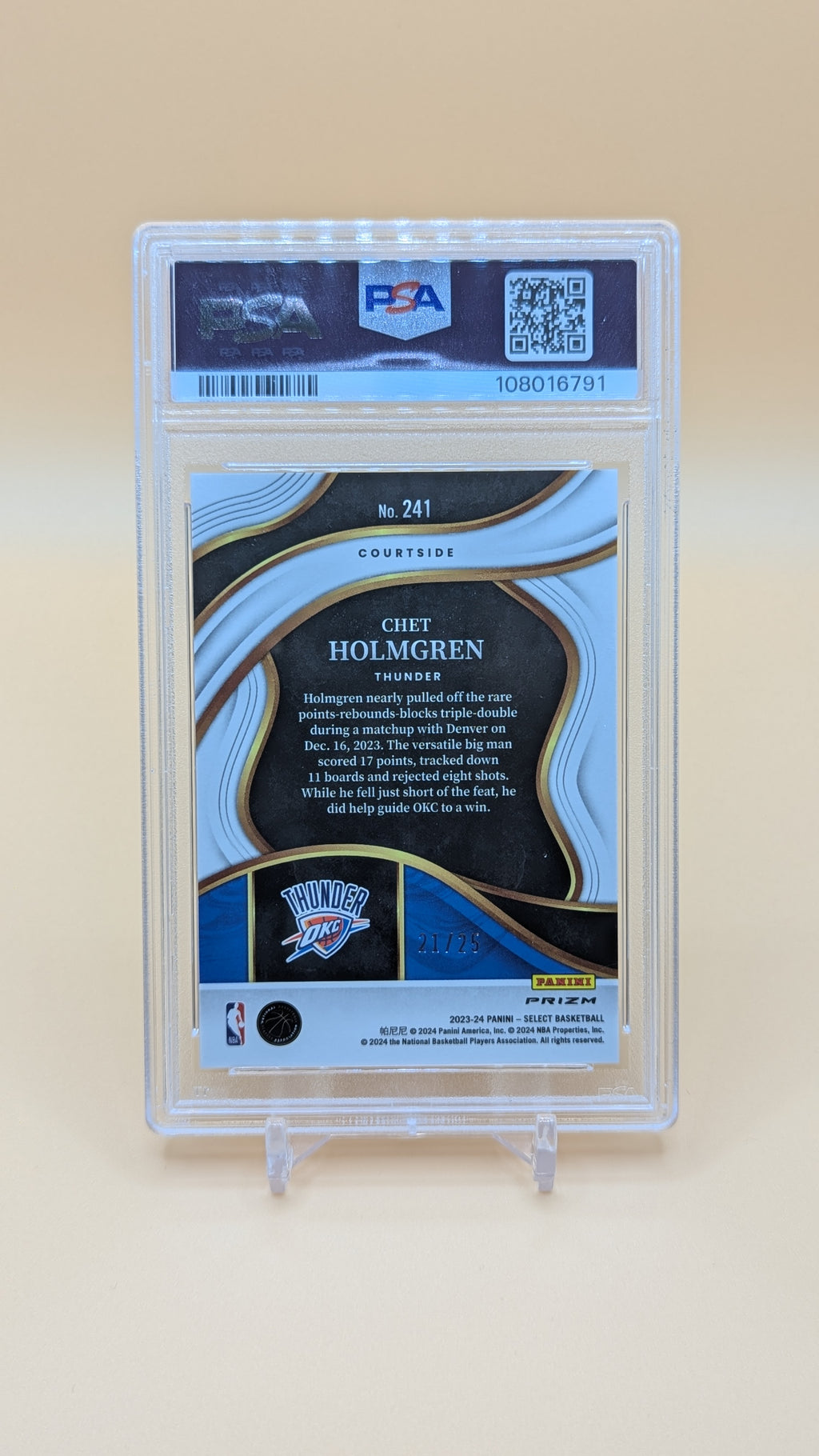 2023 Select Chet Holmgren Tie Dye 21/25 SSP - PSA - 10