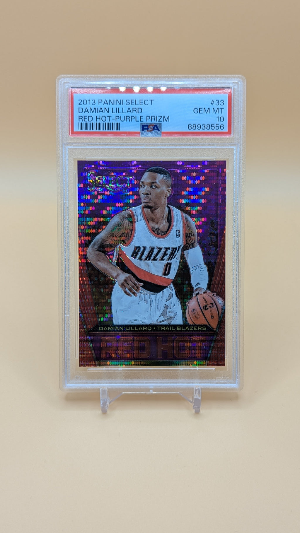 2013 Panini Select Red Hot Damian Red Hot- Purple 35/99 - PSA - 10