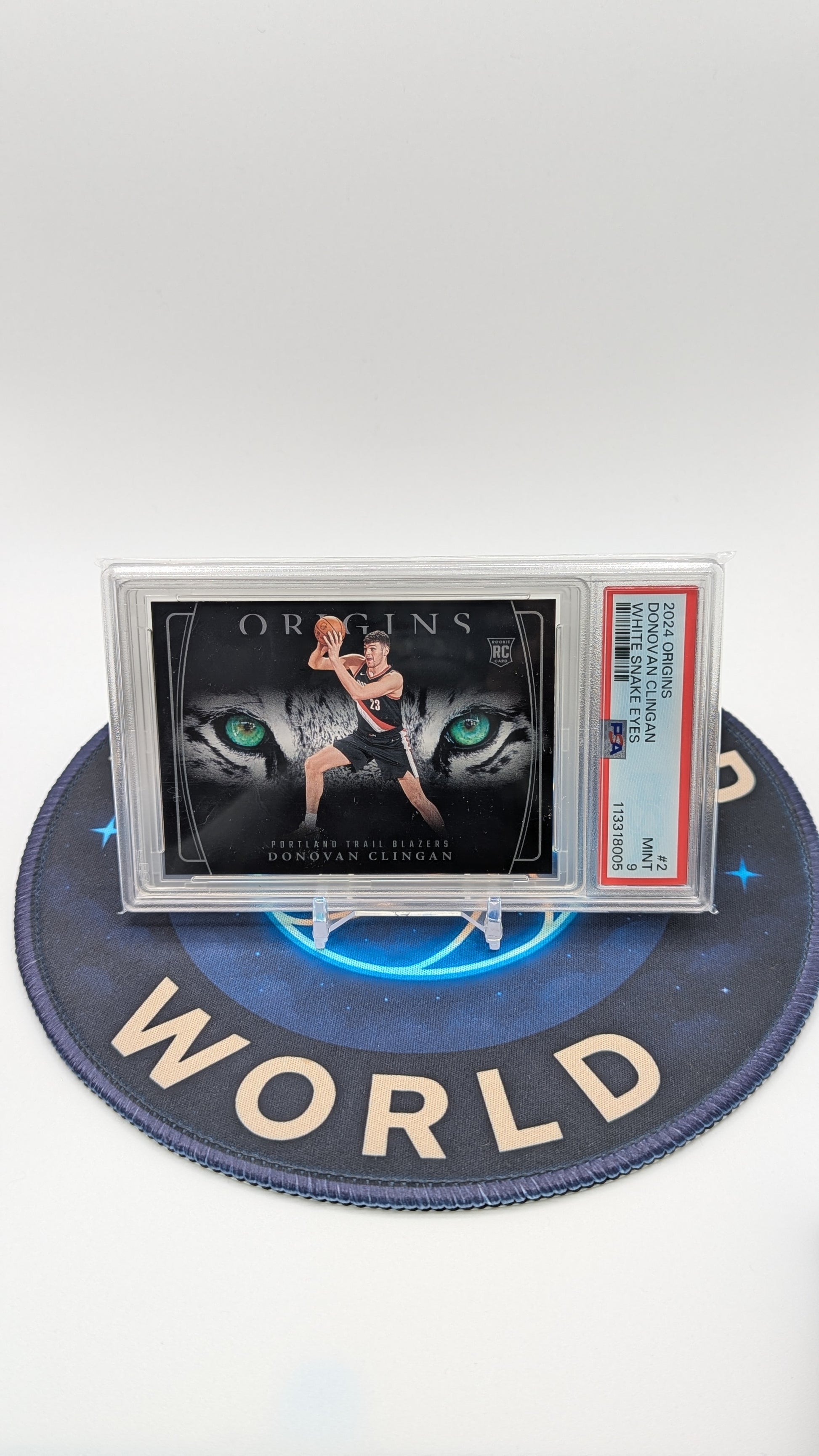 2024-2025 Origins Donnovan Clingan White Tiger Eyes- SSP Error - PSA - 9