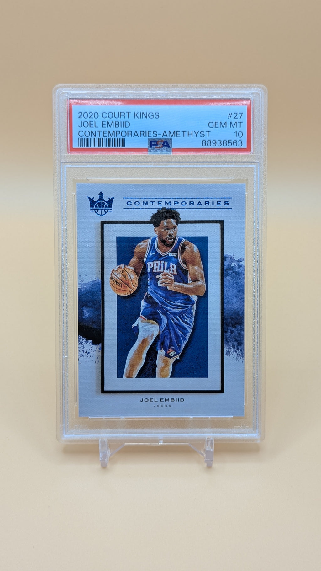 2020 Court Kings Joel Embiid Contemporaries Amethylyst 16/99 - PSA - 10