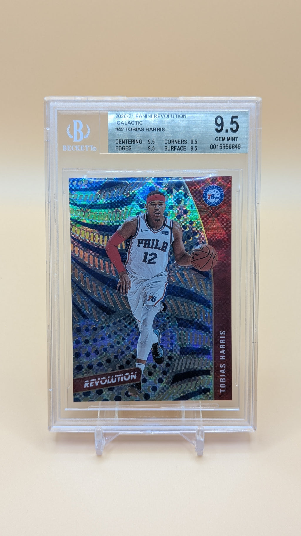 2020-2021 Panini Revolution Tobias Harris Glactic SSP - Beckett - 9.5