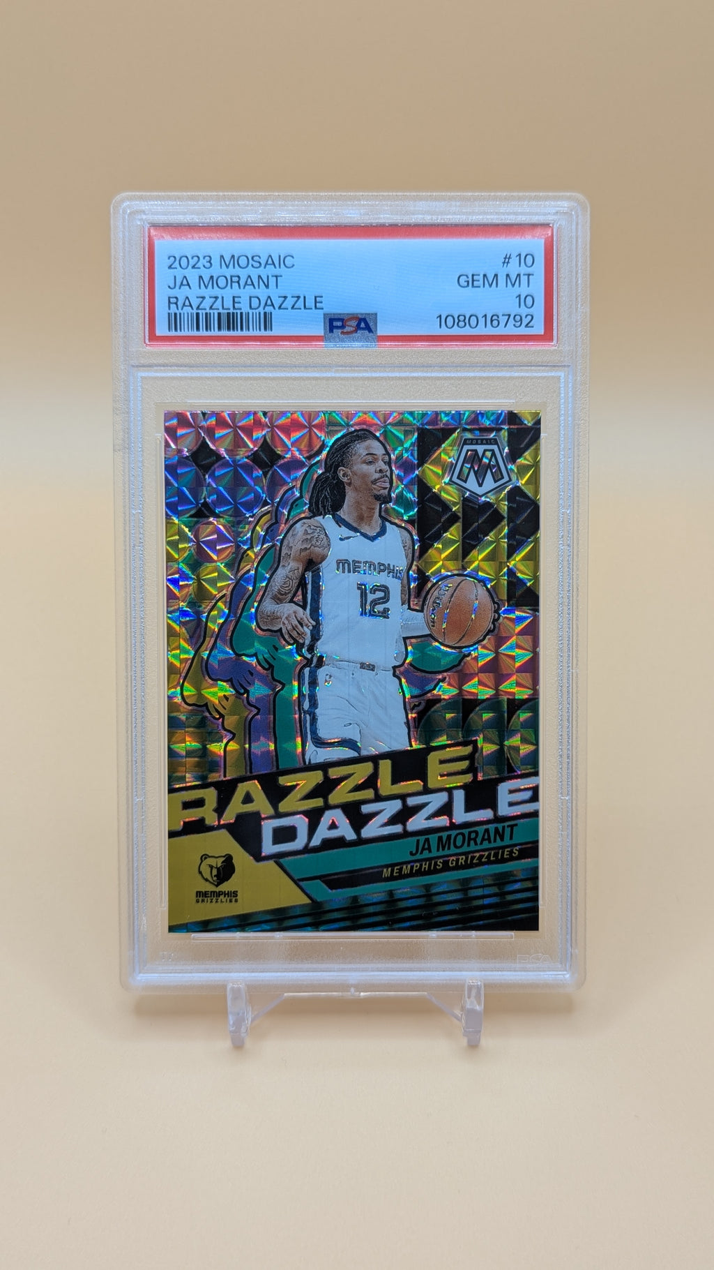 2023 Mosaic Ja Morant Razzle Dazzle SSP - PSA - 10