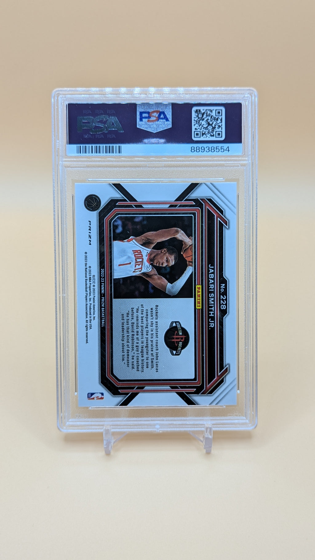 2022 Jabari Smith Jr Prizm Cariation Disco- RC - PSA - 10