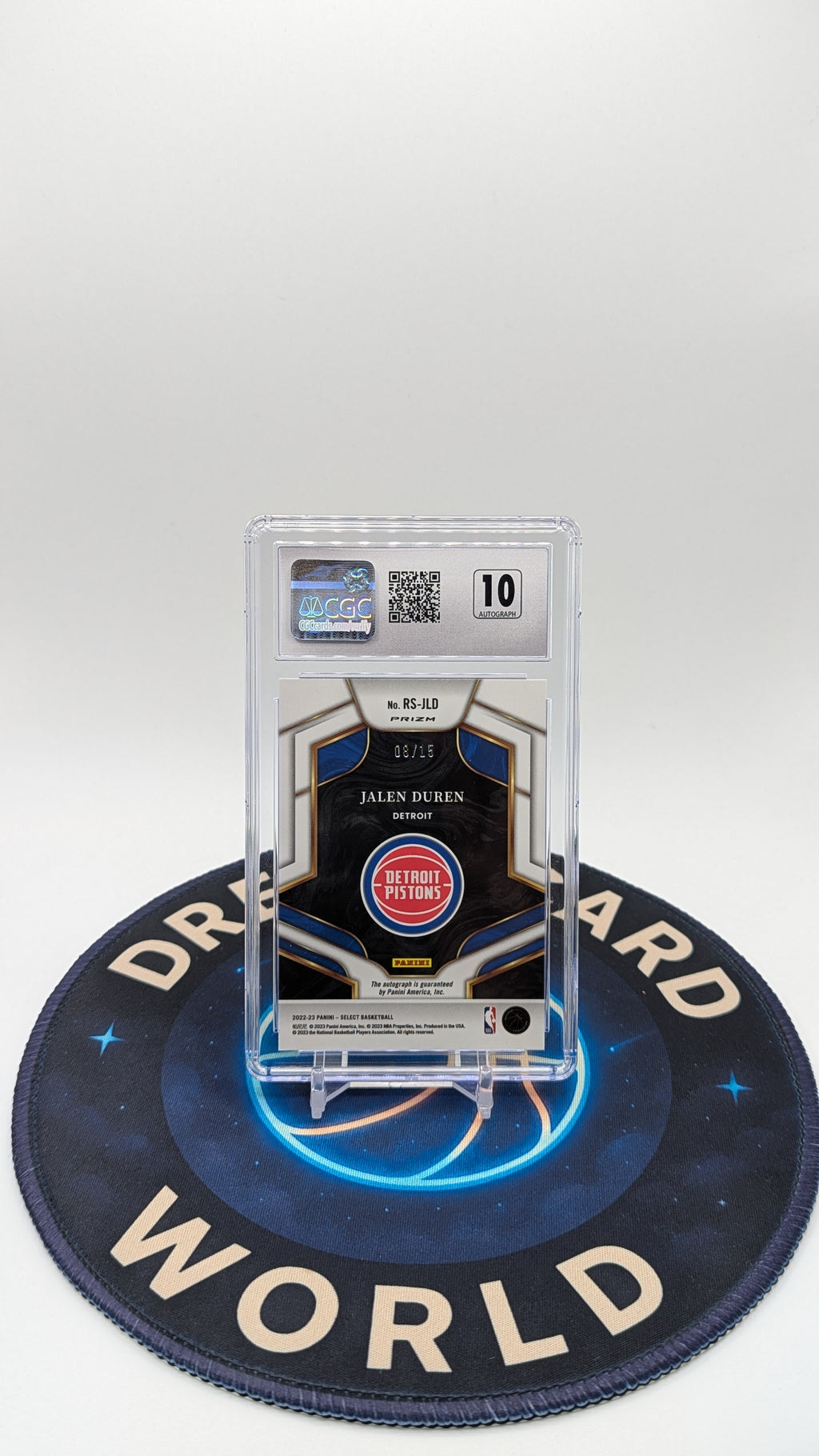 Jalen Duren 2022-23 Select Rookie Signature Fotl Neon Purple Pulsar 9.5