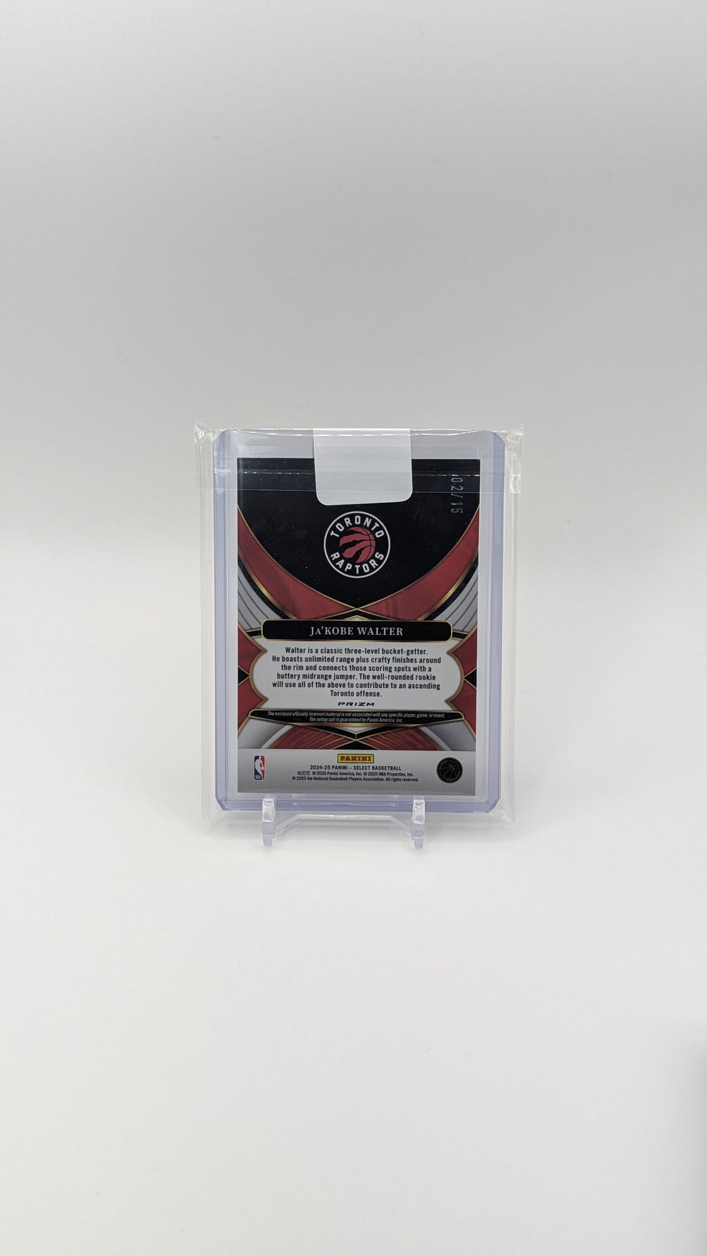 2024/25 Select Basketball Ja’Kobe Walter Rookie Patch Auto Pink Pulsar FOTL /15