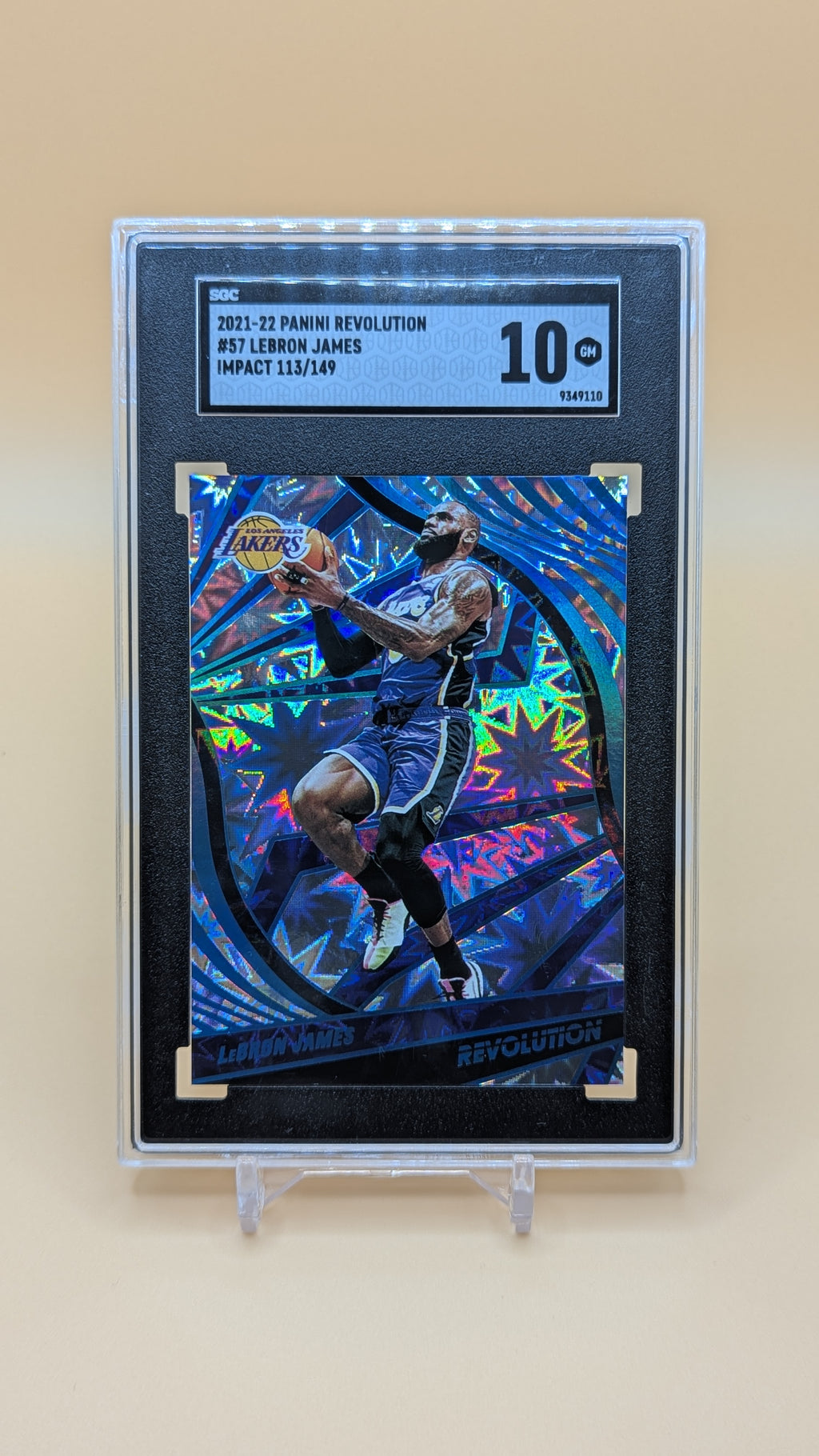 2020-2021 Panini Revolution Lebron James Impact 113/149 - SGC - 10