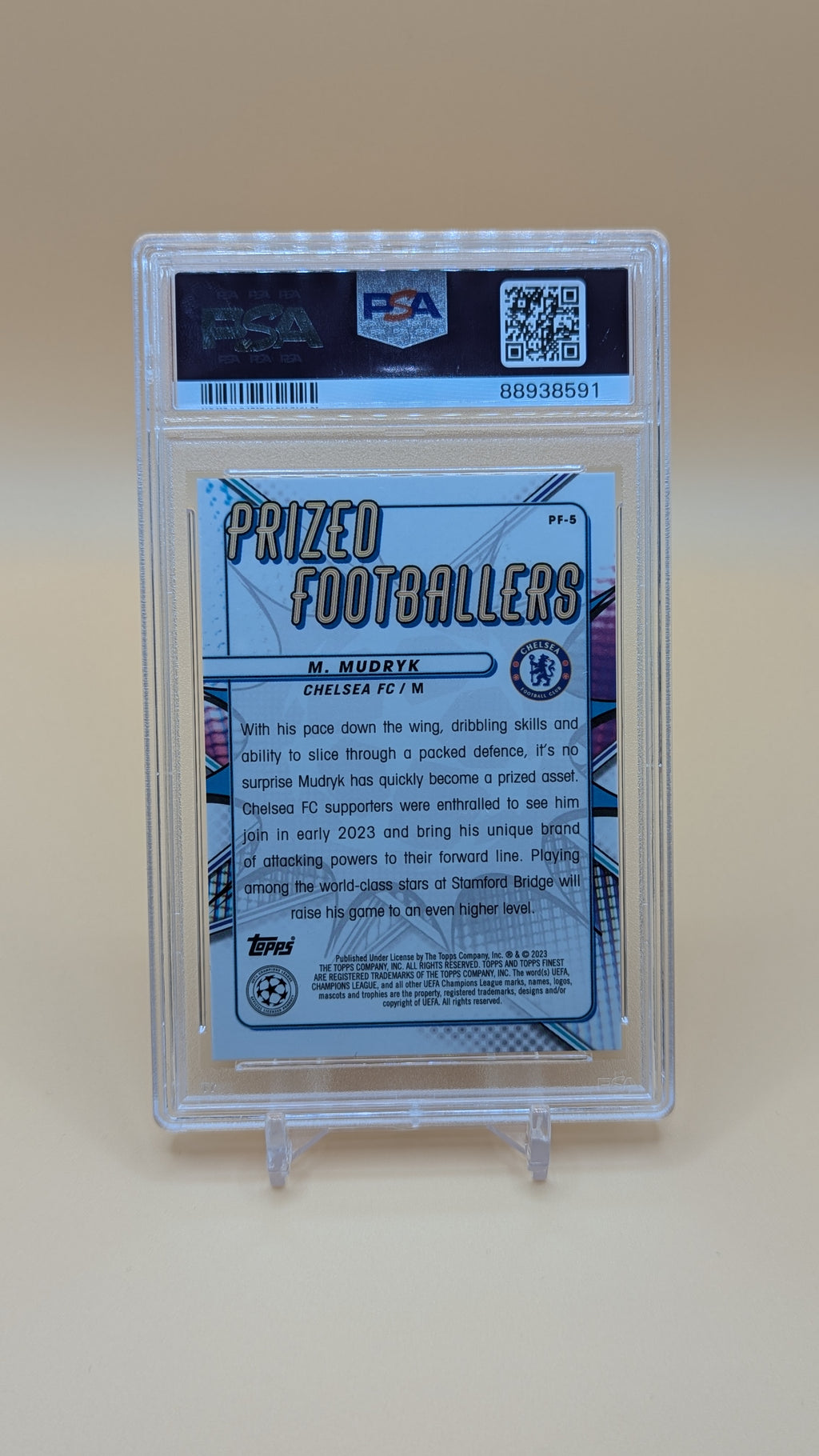 2022-2023 Finest UCC M.Mudryk Prizeo Rose Gold 64/75 - PSA - 10