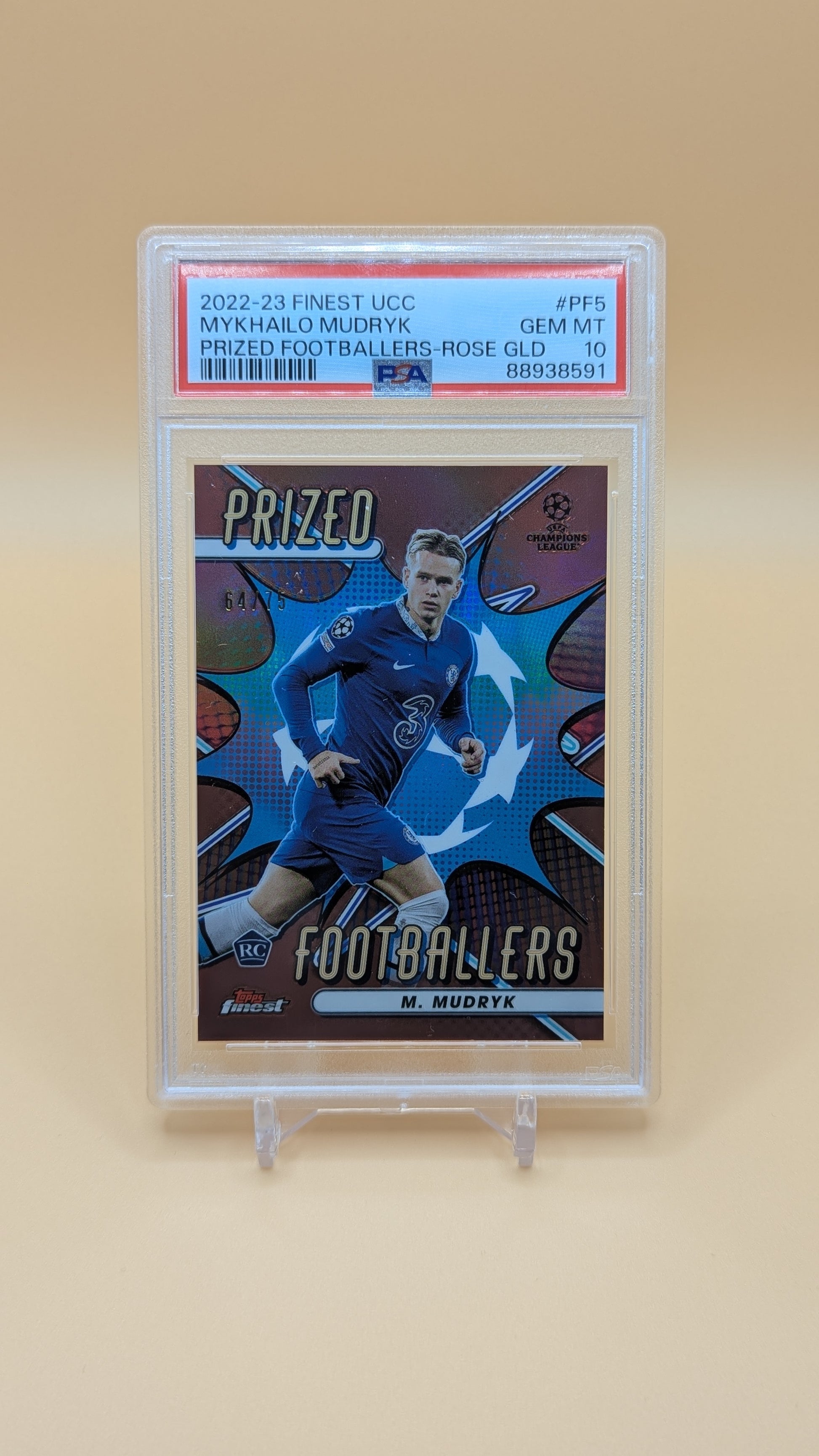 2022-2023 Finest UCC M.Mudryk Prizeo Rose Gold 64/75 - PSA - 10
