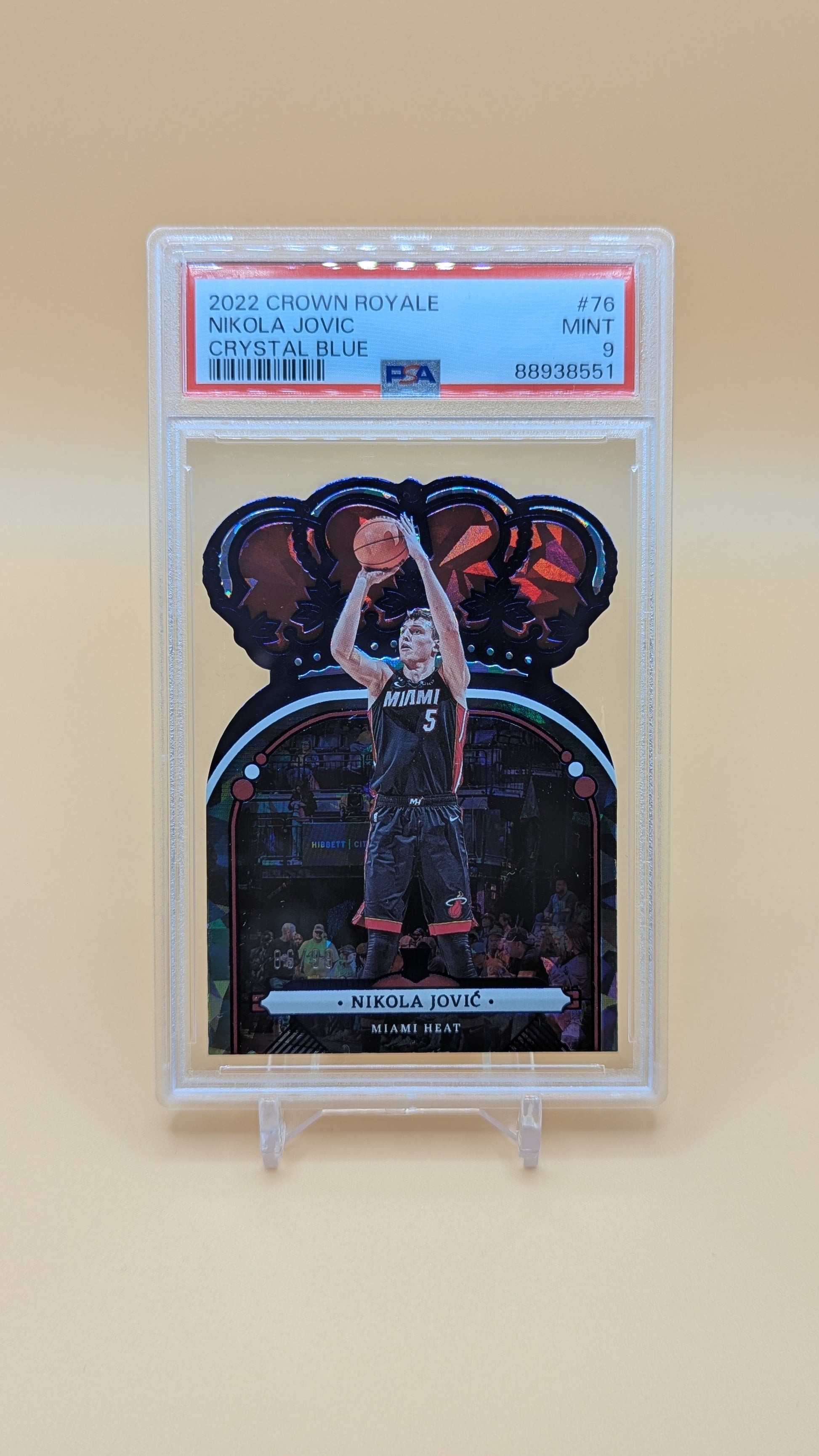 2022 Crown Royale Nikola Jovic Crystal Blue 86/99 - PSA - 9