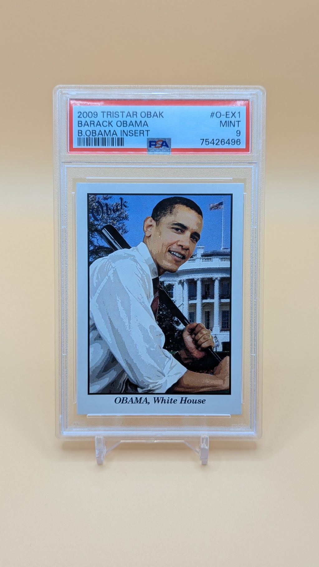 2009 Tristar Obak Barack Obama Baseball - PSA - 9