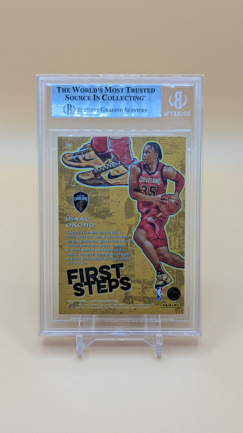 2020-2021 Court Kings First Steps Isaac Okoro- RC - Beckett - 8.5