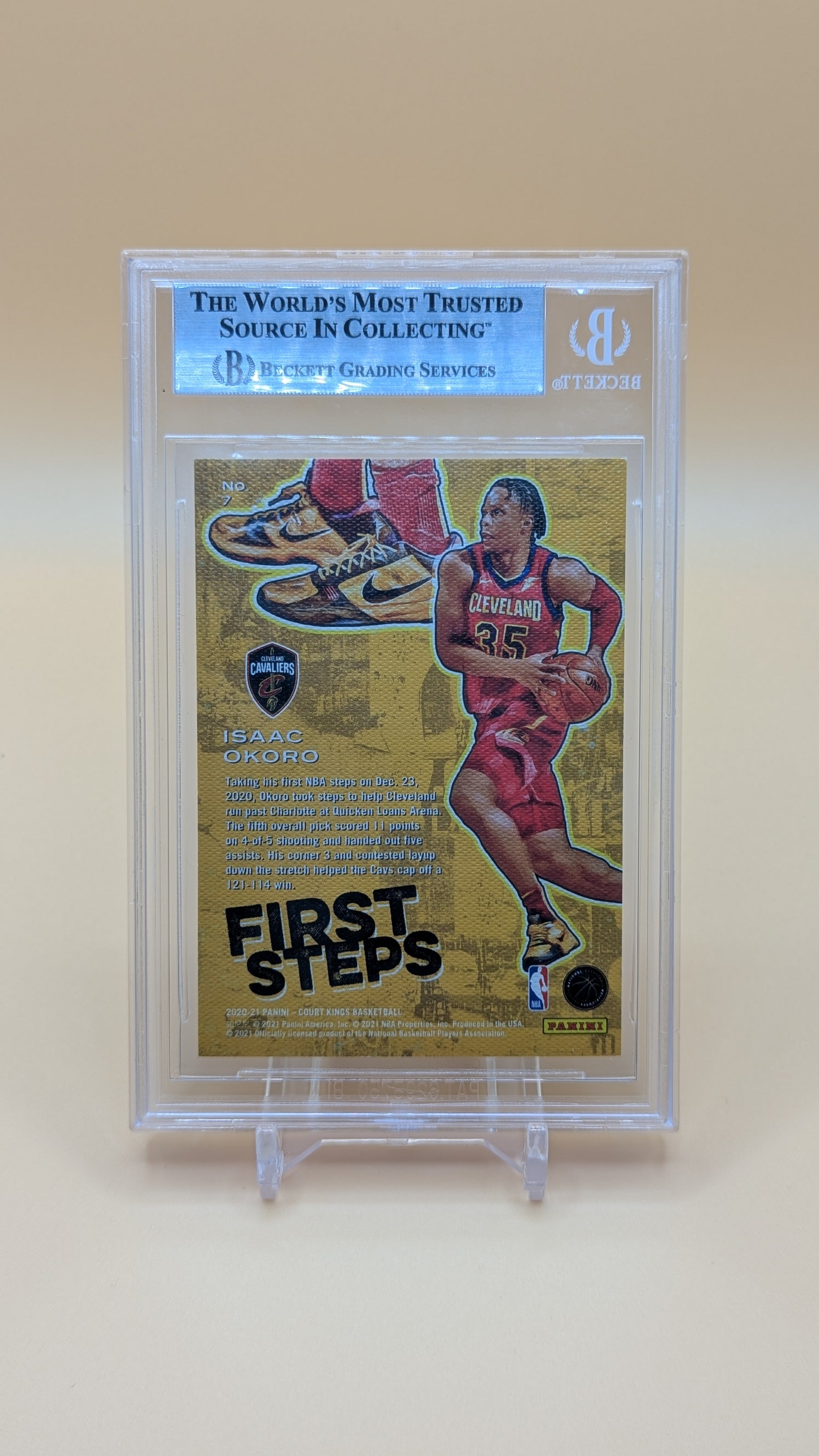2020-2021 Court Kings First Steps Isaac Okoro- RC - Beckett - 8.5