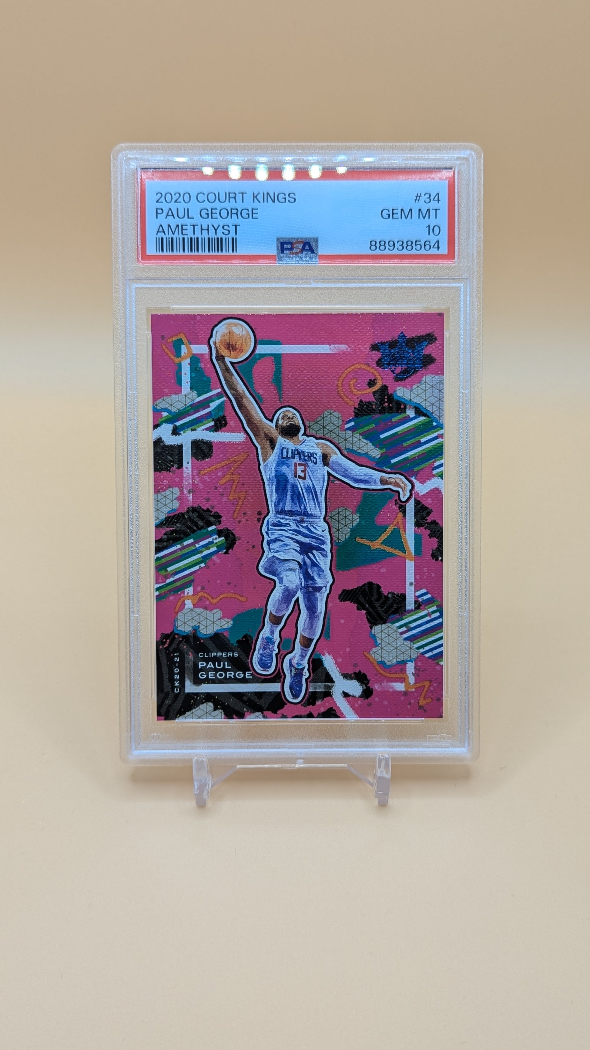 2020 Court Kings Paul George Amethyst 9/99 - PSA - 10