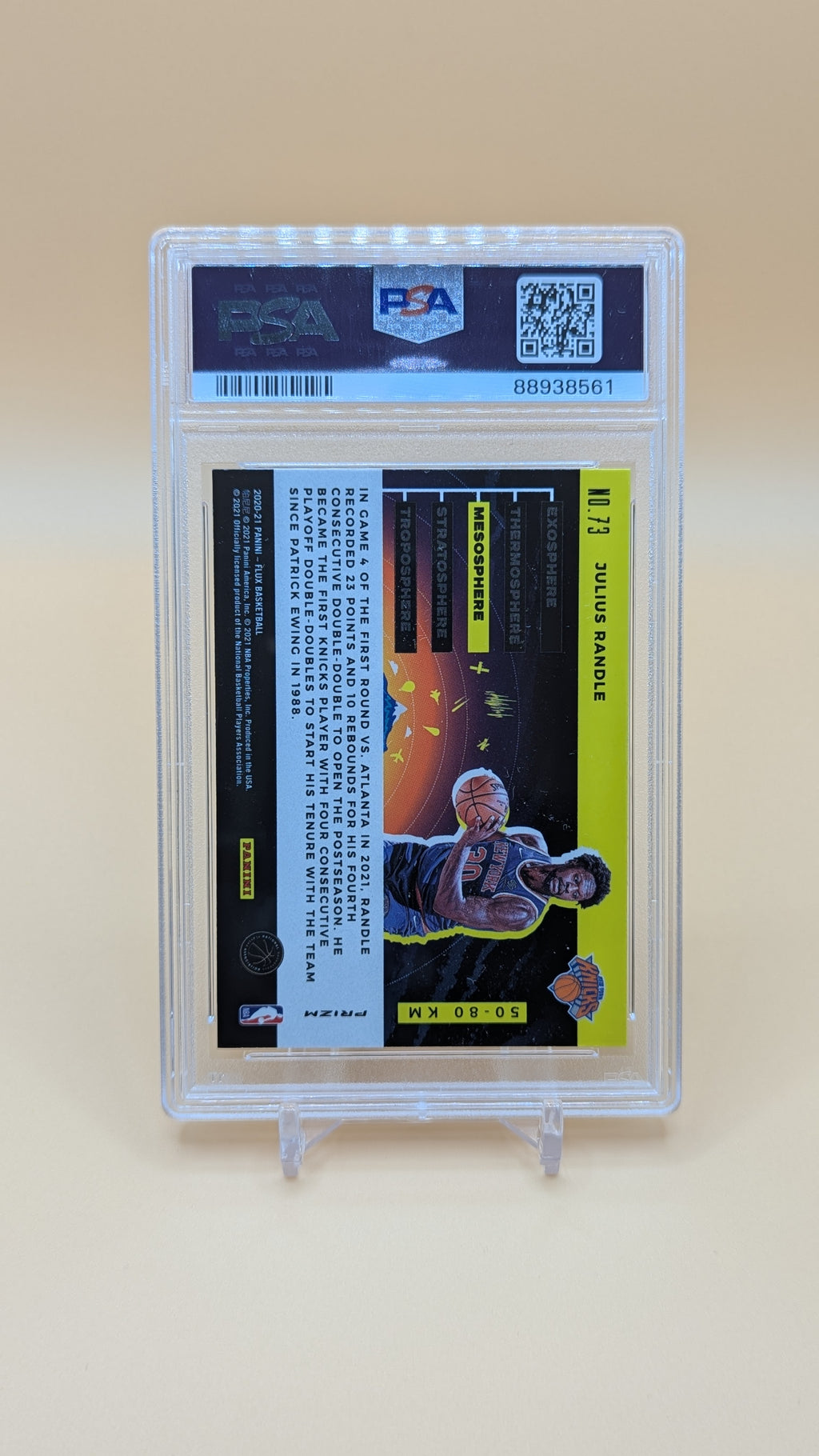2020 Panini Flux Julius Randle Mesosphere SSP - PSA - 10