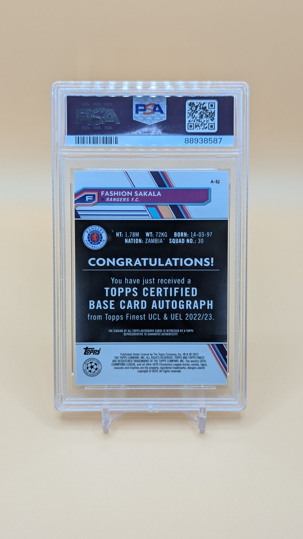 2022-2023 Finest UCC Fashion Sakala Auto- Blue 81/150 - PSA - 10