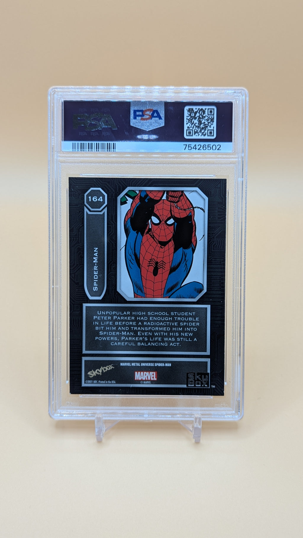 2022 Marvel M/U S-M Spiderman Gold - PSA - 9