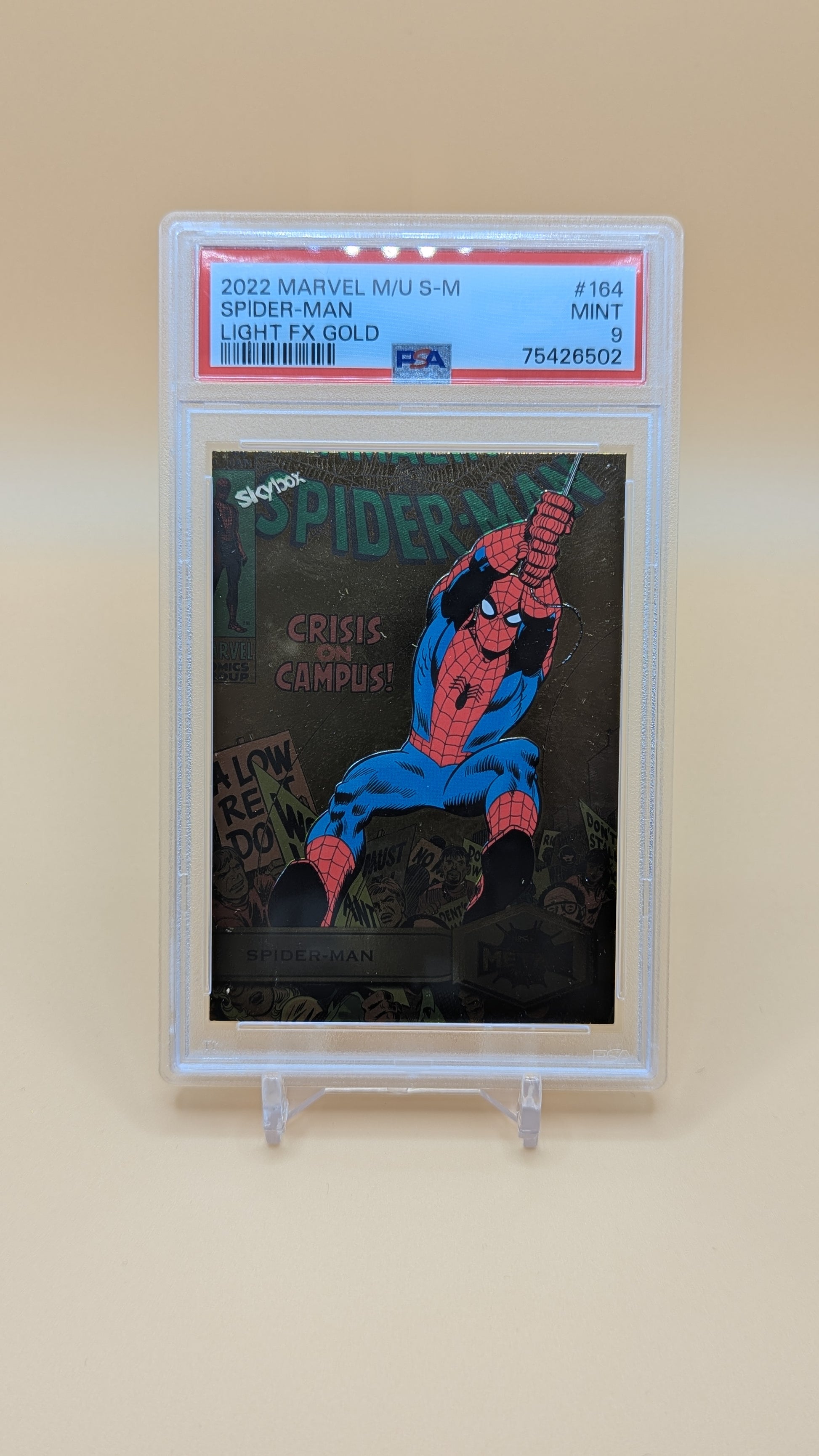 2022 Marvel M/U S-M Spiderman Gold - PSA - 9