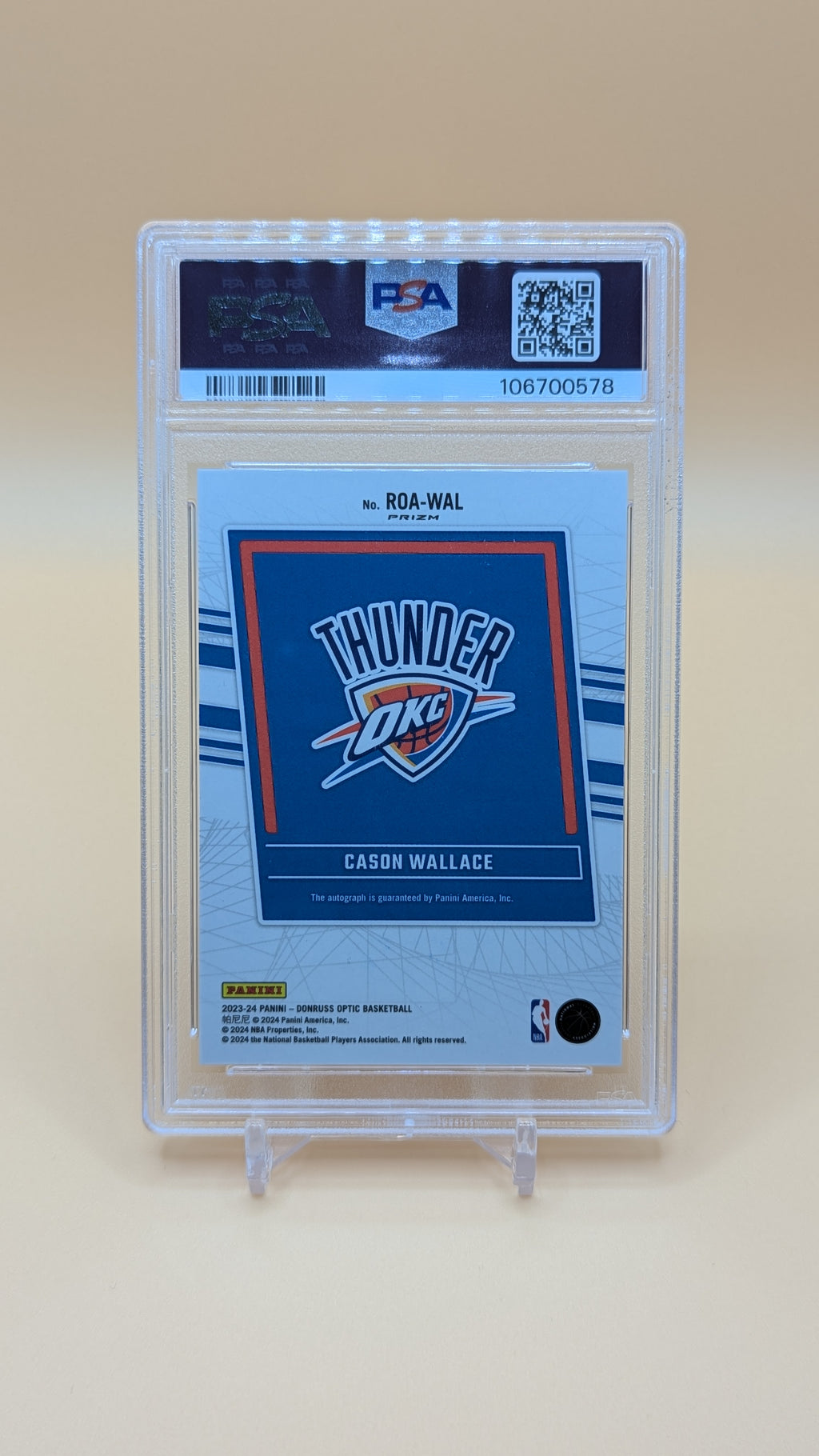 2023 Optic Cason Wallace Auto Red Choice Prizm- RC  - PSA - 10